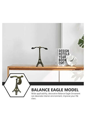 Dekoratif Eyfel Kulesi Denge Kartalı Heykeli Eski Mimari Alaşım Metal Süs