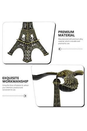 Dekoratif Eyfel Kulesi Denge Kartalı Heykeli Eski Mimari Alaşım Metal Süs
