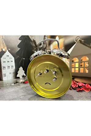 Yem Yiyen Tavuk Tasarım Kurmalı Retro Çalar Saat Büyük Boy Dekor Masa Saati