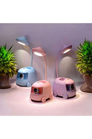 Sevimli Araba Tasarımlı Şarj Edilebilir Gece & Masa Lambası