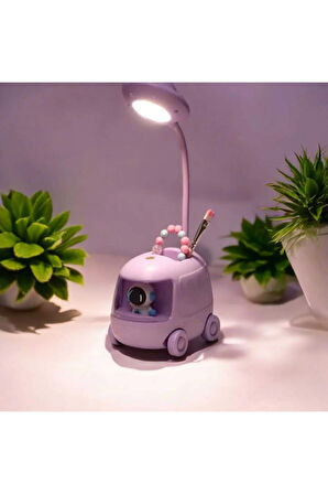 Sevimli Araba Tasarımlı Şarj Edilebilir Gece & Masa Lambası