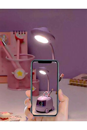 Sevimli Araba Tasarımlı Şarj Edilebilir Gece & Masa Lambası