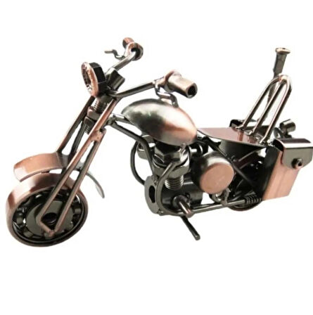  El Yapımı Vintage Demir Motorsiklet Modeli Ev-ofis Için Dekoratif Metal Süs Küçük Boy