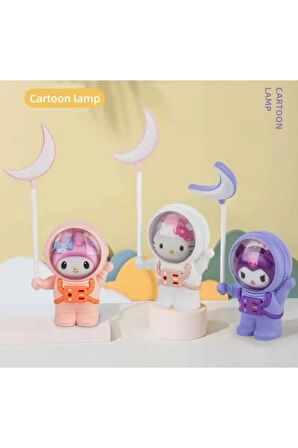 Sevimli Karikatür Göz Korumalı Usb Gece Lambası Beyaz