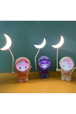 Sevimli Karikatür Göz Korumalı Usb Gece Lambası Beyaz