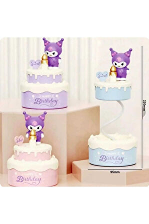 Doğum Günü Pastalı- Sevimli Karakterler- Kademeli Led Işıklı- Çocuk Gece -Masa Lambası