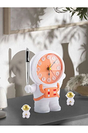 3'ü 1 Arada Lamba + Saat + Alarm Astronot Ay Masası