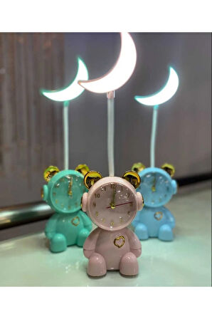 Tavşan & Ayıcık Şirin Saatli Çocuk Masa Ve Gece Lambası