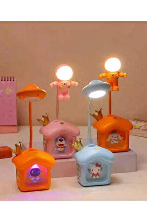 Kalemlik Renkli Astronot Başlık Masa Lambası