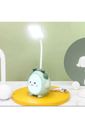 Pratik Okuma Masa Lambası Şarjlı Karikatürlü USB Led'li Gece Aydınlatma
