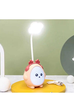 Pratik Okuma Masa Lambası Şarjlı Karikatürlü USB Led'li Gece Aydınlatma