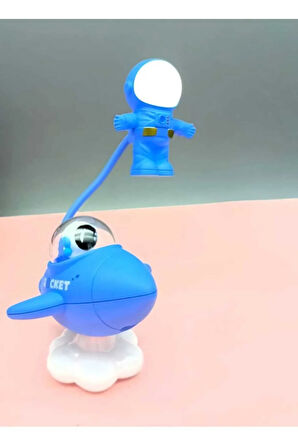 Mavi Dekoratif Gece Lambası Renk Değiştirebilen Masa Lambası