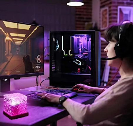 Kuzey Işıkları Lambası, LED Okyanus Dalgası Projektör Işığı, Uzaktan Kumandalı 16 Renk Kademeli