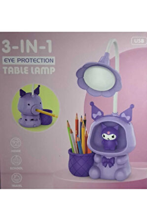 Karakterli Kalemtraşlı Sepetli Led Işıklı Kademeli Gece & Masa Lambası