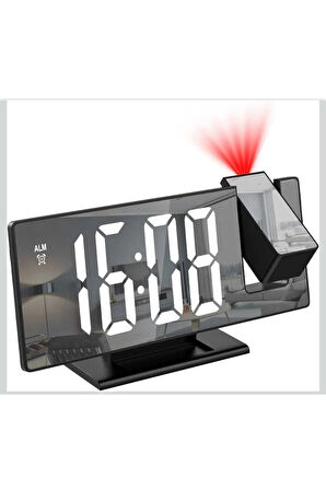 Dijital Çalar Masa Saati, Projektör Ekranlı Erteleme Fonksiyonu Yüksek Ses Ayarlanabilir Parlaklık