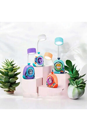 Çok Renkli Sevimli Hayvan Kabinli Çocuk Masa& Gece Lambası RGB LED Esnek Başlıklı Gece Lambası