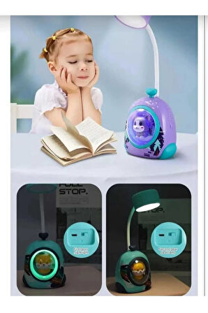 Çok Renkli Sevimli Hayvan Kabinli Çocuk Masa& Gece Lambası RGB LED Esnek Başlıklı Gece Lambası