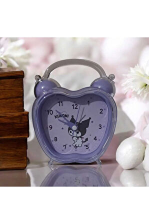 Kristal Elma Tasarımlı Alarm Saati, Sevimli, Karakterli, Şeffaf Kristal Saat(MOR)