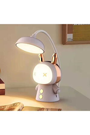 Masa Lambası, Yumuşak Aydınlatma, Yatak Odası İçin USB Şarj Edilebilir Sevimli Gece Lambası