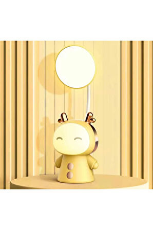Masa Lambası, Yumuşak Aydınlatma, Yatak Odası İçin USB Şarj Edilebilir Sevimli Gece Lambası