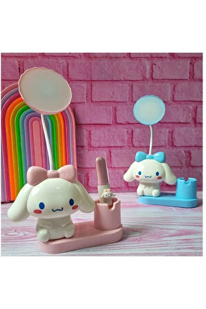 Sevimli Karakterler Kalemlikli Kalemtıraşlı Led Işıklı Çocuk Gece ve Masa Lambası