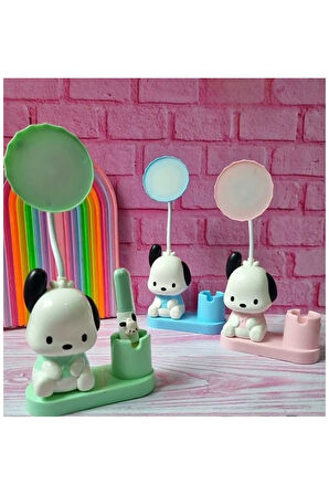 Sevimli Karakterler Kalemlikli Kalemtıraşlı Led Işıklı Çocuk Gece ve Masa Lambası