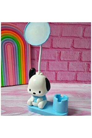 Sevimli Karakterler Kalemlikli Kalemtıraşlı Led Işıklı Çocuk Gece ve Masa Lambası