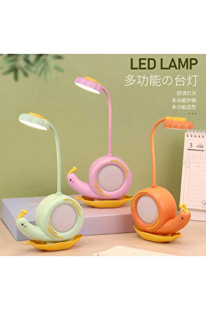 Renkli Sevimli Salyangoz Modeli Led Işıklı Çocuk Masa & Gece Lambası