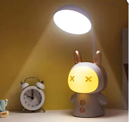 Masa Lambası, Yumuşak Aydınlatma, Yatak Odası İçin USB Şarj Edilebilir Sevimli Gece Lambası