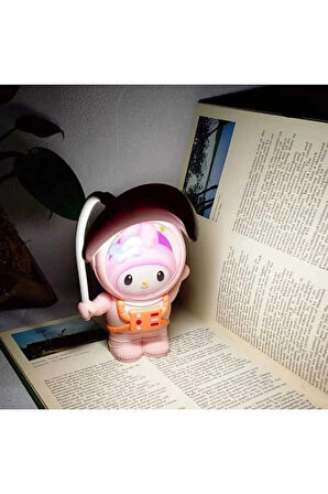 Sevimli Karikatür Göz Korumalı Usb Gece Lambası (Beyaz-Pembe-Mor)