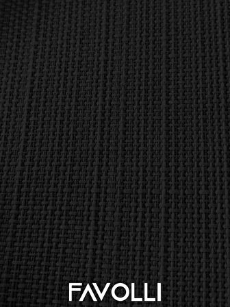 FAVOLLİ Keten Dokulu Siyah Masa Örtüsü Dertsiz