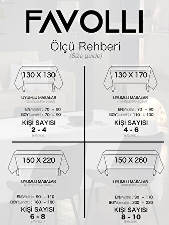 FAVOLLİ Kadife Dokulu Menekşe Moru Masa Örtüsü