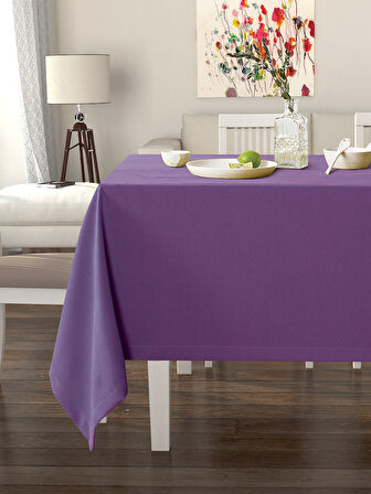 Pastel Erik Moru Masa Örtüsü Kadife Dokulu Leke Tutmaz