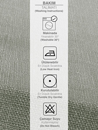 PERLE Mint Rengi Keten Dokulu Masa Örtüsü