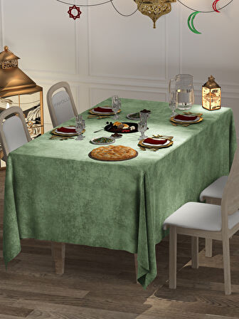FAVOLLİ Kadife Dokulu Ada Çayı Masa Örtüsü