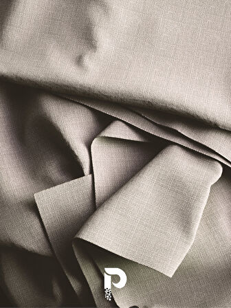 PERLE Taş Rengi Keten Dokulu Masa Örtüsü