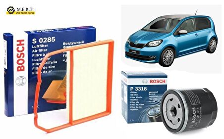 Skoda Citigo 1.0 Bosch Filtre Bakım Seti Hava Ve Yağ Filtresi (485895217)