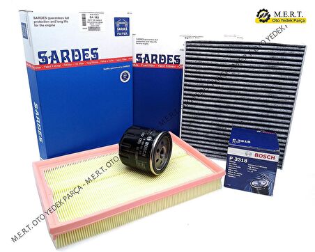 Vw Golf 4 1.6 16V Filtre Bakım Seti (2000-2005) Azd, Bcb Motor