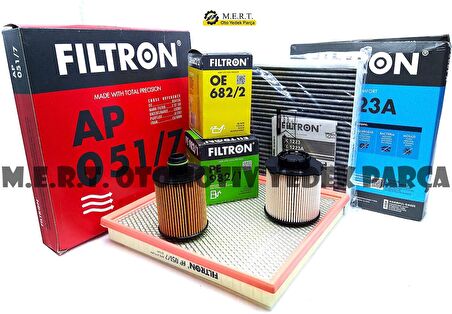 Opel Astra J 1.3 Cdti Filtron 4'Lü Filtre Bakım Seti (2009-2015)