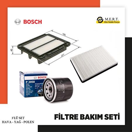 Chevrolet Kalos 1.2 Benzinli Filtre Bakım Seti Bosch Marka 72 Ps