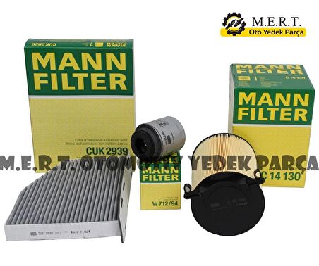 Skoda Octavia 1.4 Tsı Mann Filtre Bakım Seti (2010-2012) Cax