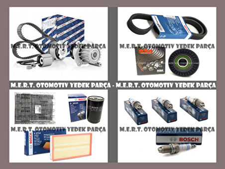 VW Bora 1.6 8v AKL AEH BOSCH Komple Bakım Seti Filtre Buji Triger