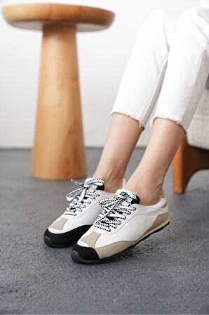 Kadın Boeno Spor Ayakkabı - Beyaz-Siyah