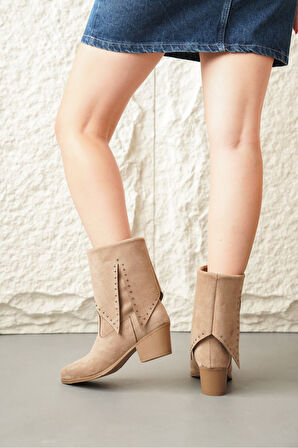 Kadın Bongo Troklu Kovboy Bot - Vizon