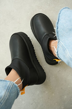 Kadın Royal Streç Kısa Bot - siyah-deri