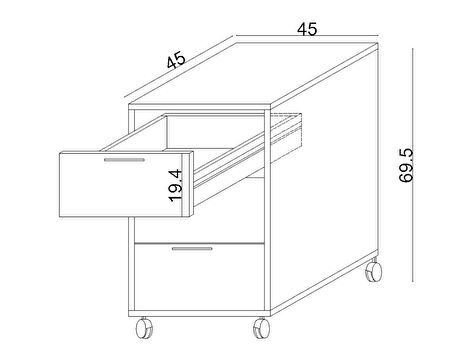 Moss Komodin Safir Meşe