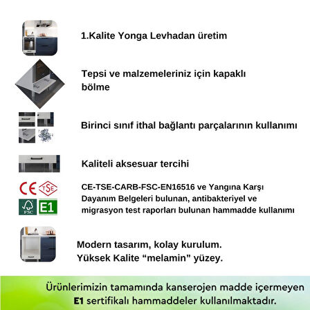 Erc Maribo Demonte Ankastre Fırın Dolabı 