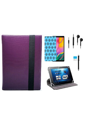 Lenovo Tab 4 Za2j0002tr 10.1" Uyumlu Tablet Kılıfı 4 Lü Set Kılıf+ekran Koruma+kalem+kulaklık