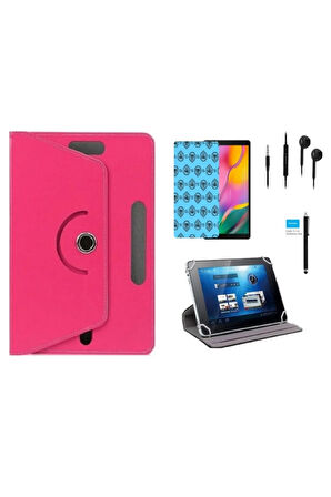 Vestel V Tab Z1 10.1" Uyumlu Tablet Kılıfı 4 Lü Set Kılıf Ekran Koruma Kalem Kulaklık