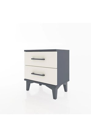 Silva Komodin 2 Çekmeceli 44x30x48 Antrasit-Aytaşı | Dekoratif ve Fonksiyonel - Yatak Odası - Sehpa - Mini Dolap - Salon - Antre